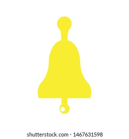 Bell icon in flat style. School symbol. Vector illustration.
