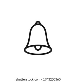 Bell icon flat vector illustration