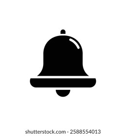 Bell icon Flat vector set outline