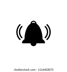 Bell icon flat vector template design trendy