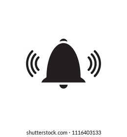 Bell icon flat vector template design trendy