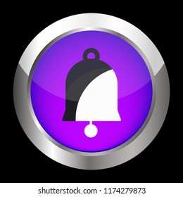bell icon, glossy button design