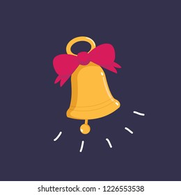 Bell icon in gold concept.