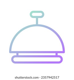 Bell icon gradient green purple colour easter illustration vector element and symbol perfect.