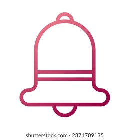 Bell icon gradient white red colour easter illustration vector element and symbol perfect.