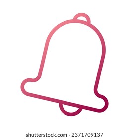 Icono de Bell gradiente de color rojo blanco elemento vector de ilustración de Pascua y símbolo perfecto.
