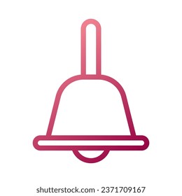 Bell icon gradient white red colour easter illustration vector element and symbol perfect.