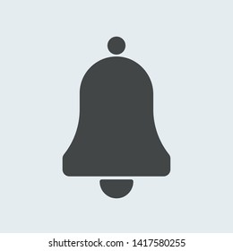 Bell icon. Gray. Vector illustration