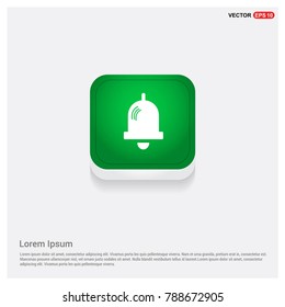 Bell Icon Green Web Button