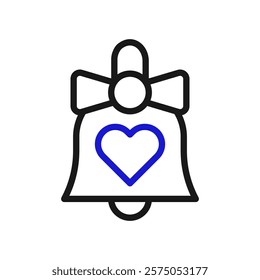 Bell Icon with Heart Detail Design