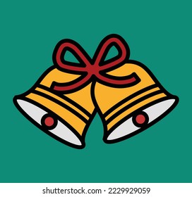 Bell. icon, illustration, element for website, document, poster design, printing, application. Christmas style