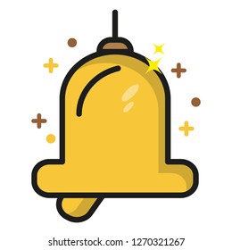bell icon illustration with perfect ornament