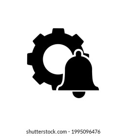 Icono de Bell para el mensaje entrante de la bandeja de entrada. Icono de notificación, logotipo aislado en fondo blanco