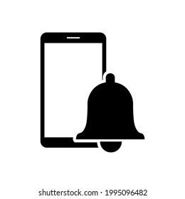 Bell icon for incoming inbox message. Notification icon, logo isolated on white background