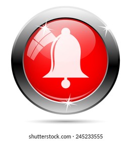 Bell icon. Internet button on white background. 
