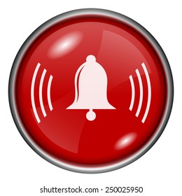 Bell icon. Internet button on white background. 