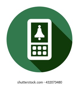 Bell   icon,  isolated. Flat  design.