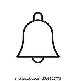 Bell icon Isolated flat vector in outline