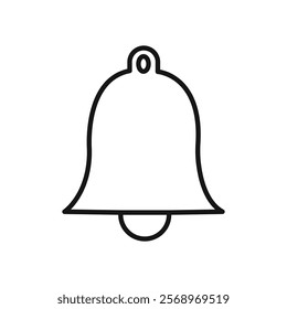 Bell icon Isolated flat vector in outline