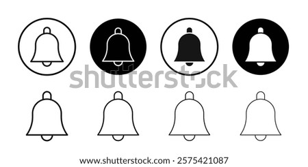 Bell icon Isolated flat vector in outline