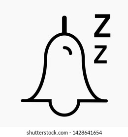 Bell icon isolated minimal single flat linear icon for application and info-graphic. Commercial line vector icon for websites and mobile minimalistic flat design.