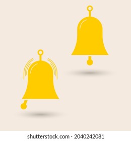 Icono de Campana objeto aislado, ilustración vectorial.