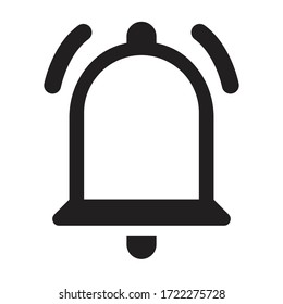 Glockensymbol einzeln auf Hintergrund. Benachrichtigungssymbol für moderne Vektorgrafik