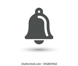 Bell icon isolated on background. Notification symbol modern, simple, vector, icon for website design, mobile app