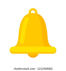 Bell icon isolated on white background. Element for your design. Flat style vector illustration