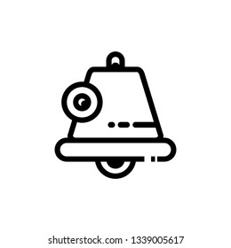 Bell icon isolated on white background.