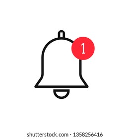 Bell icon isolated on white background. Vector illustration.
