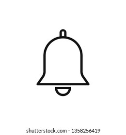 Bell icon isolated on white background. Vector illustration.