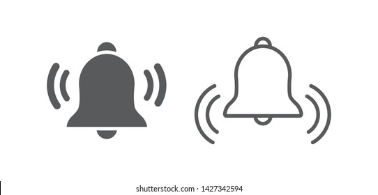 Bell Icon isolated on white background