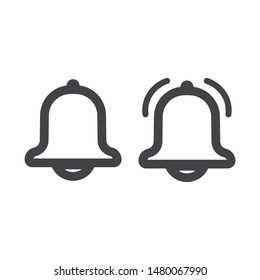 Bell Icon isolated on white background