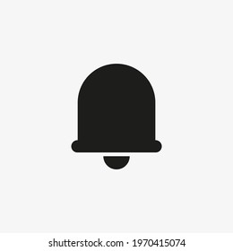 Bell icon isolated on white background. UI button for notifications, alarm, reminder.