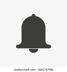 Glockensymbol einzeln auf weißem Hintergrund. Zeichen der Benachrichtigungsglocke.