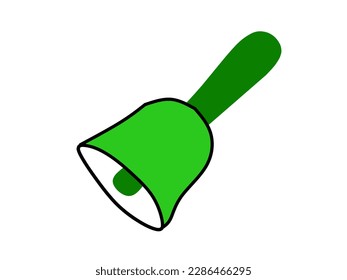 Glockensymbol einzeln auf weißem Hintergrund. Symbol Flache Vektorgrafik.