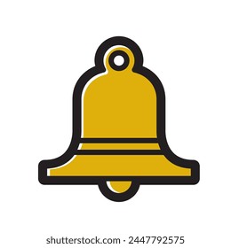 icono de campana aislado en blanco