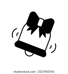 Icono de la campana aislado en un fondo blanco. Ilustración vectorial.
