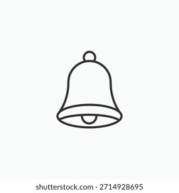 Ícone de campainha isolado em fundo branco. Símbolo de sinônimo moderno, simples, vetor, ícone para design de site, aplicativo móvel, ui. Ilustração de vetor