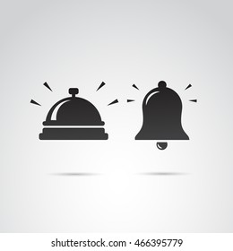 Bell icon isolated on white background. Vector art.