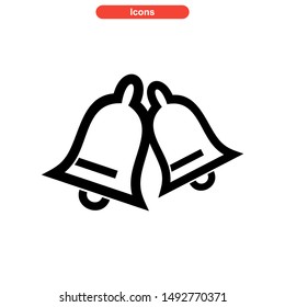 bell icon isolated sign symbol vector illustration - high quality black style vector icons
