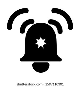 bell icon isolated sign symbol vector illustration - high quality black style vector icons