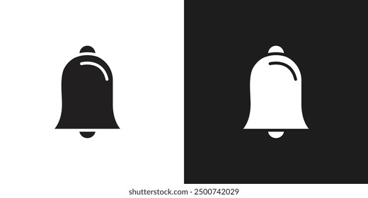 Bell icon line art vector