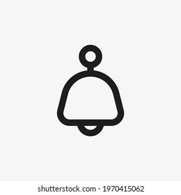Bell icon in line design style. UI button for notifications, alarm, reminder.