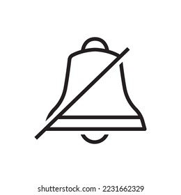 bell icon line design vector template