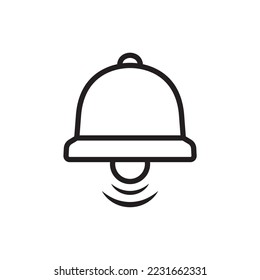 bell icon line design vector template