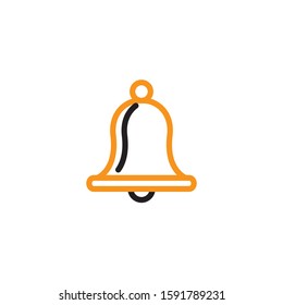 Bell icon. Line and two colour design template