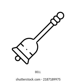 bell icon. Linear style sign isolated on white background. Vector illustration