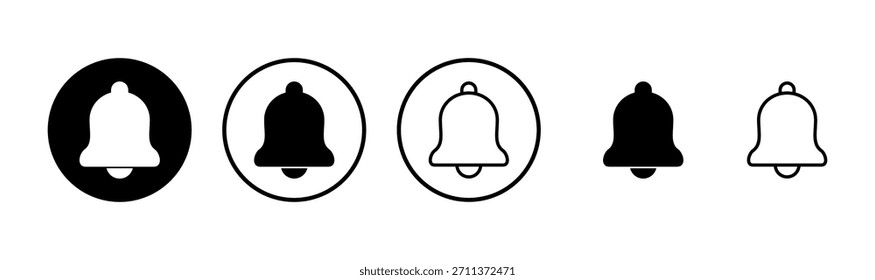 Glockensymbol Logo-Design. Benachrichtigungszeichen und -symbol für die Gestaltung der Website